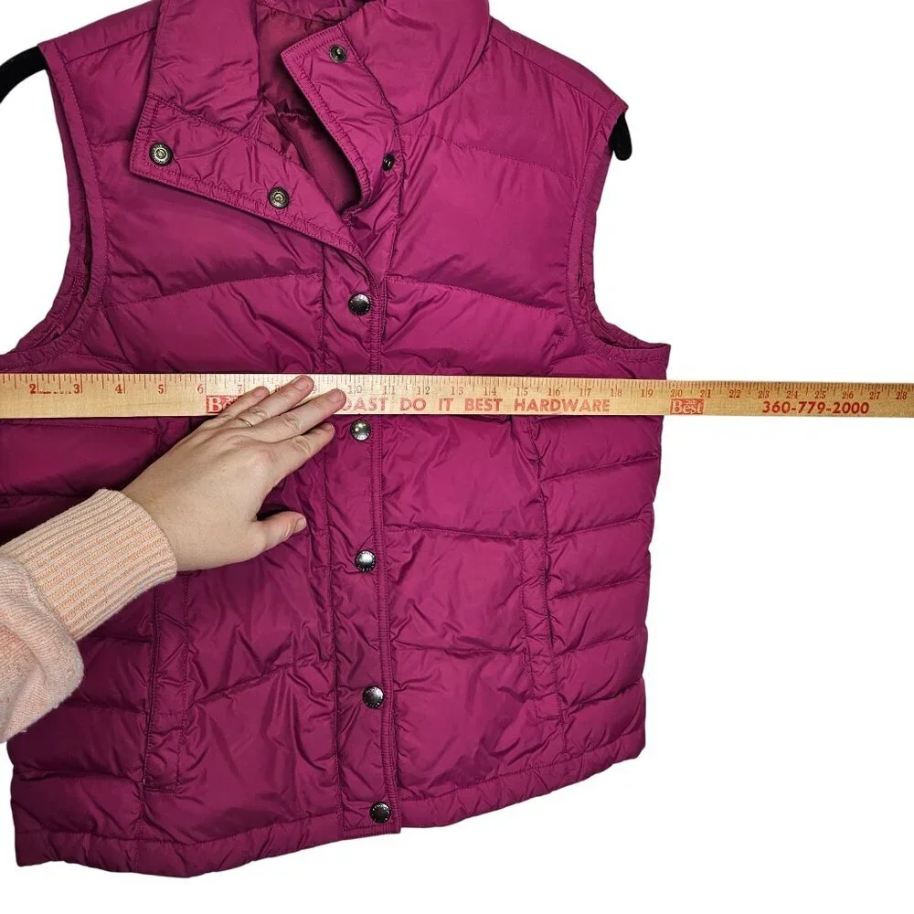 Lands End Womens Down Puffer Vest S‎ Pink Nylon & Polyester Insulated Outerwear